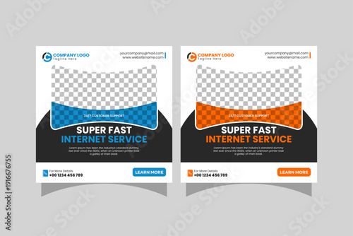 Internet Service Social Media Banner Template