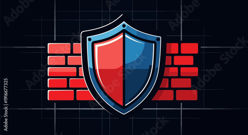 Digital Shield Protecting Against Cyber Threats and Network Security.