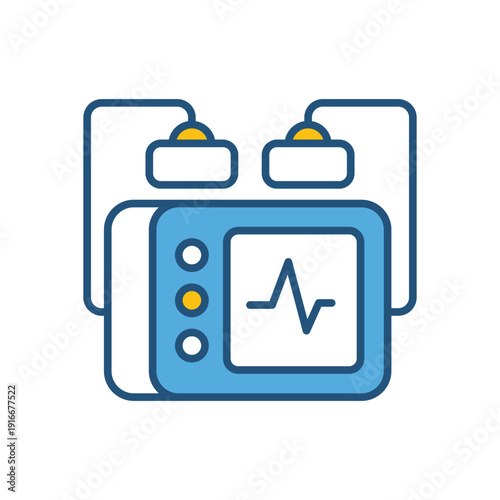 Defibrillator vector icon