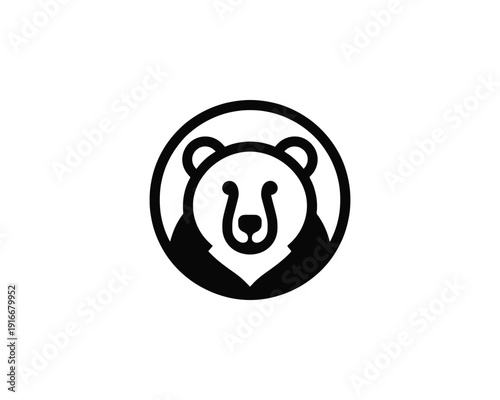 Bear logo minimal silhouette vector animal brand identity