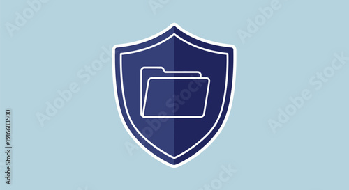 Secure Folder Icon Shield Protection Data Security Concept.