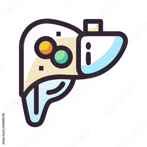 Liver Anatomy Medical Organ Flat Icon