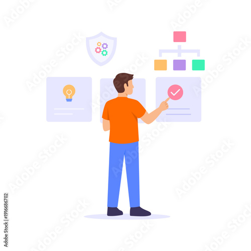 Identifying the Problem, recognizing core issue accurately, Flat vector character illustration