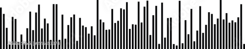 Vibrant sound wave equalizer bars, digital audio spectrum analyzer, music