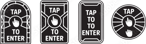 Futuristic interface vector icons set. digital, tech symbols, access buttons