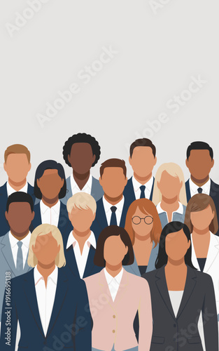 Diverse Professionals Networking at a Corporate Event: Business People Team in Suits, Conference Attendees Gathering, Multiethnic Multicultural Group, Leadership, Workforce, Inclusion, Teamwork Concep