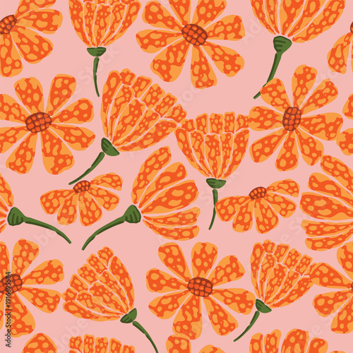 floral motif seamless pattern