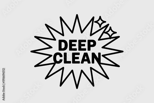 Deep Clean Bursting Out of Dirt: Comic Book Style Illustration for Home Cleaning, Housekeeping, Sanitization Services, Laundry Ad with Sparkling Effect. Detergent, Household Supplies, Janitorial Busin