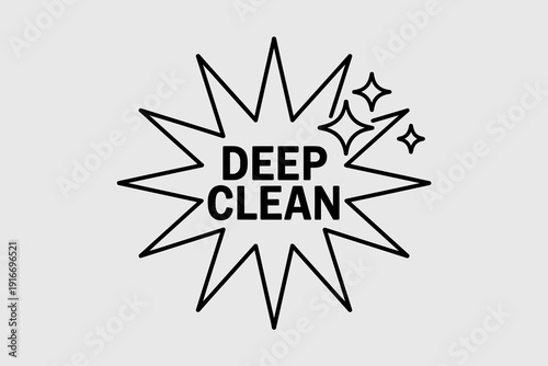 Deep Cleaning Burst Icon for Home Hygiene & Sanitation Advertisement, Sparkling Clean Service Promotion, Housekeeping & Maid Service Concept, Disinfectant Product Line, Freshness, Household Chores, Ge