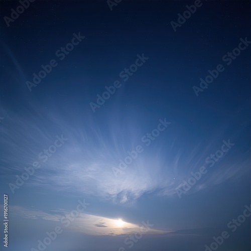 Moonlit night sky with stunning celestial clouds
