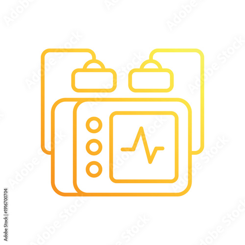Defibrillator vector icon