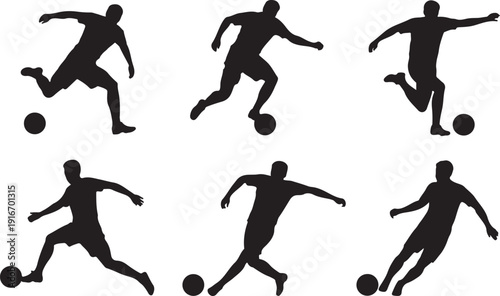 Soccer shoot silhouettes