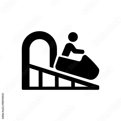 Log Flume Splash Ride Icon