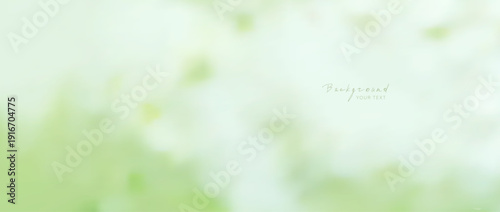 Green nature gradient botanical art background vector. Abstract green blurred background.