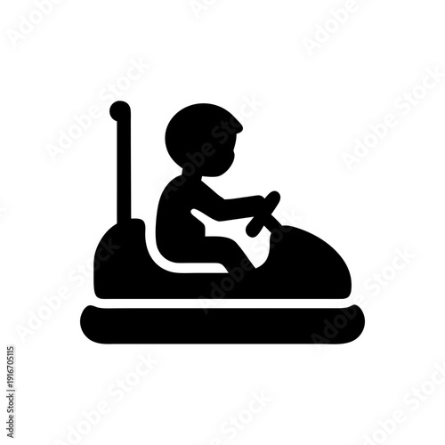 Kids Electric Bumper Car Icon