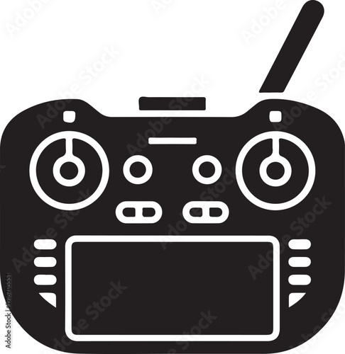 Vector remote control rc transmitter black icon