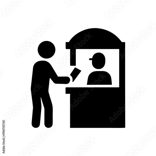 Amusement Park Ticket Booth Icon