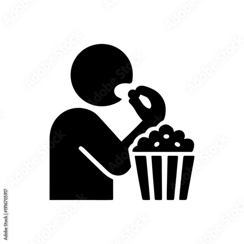 Movie Night Popcorn Snack Icon