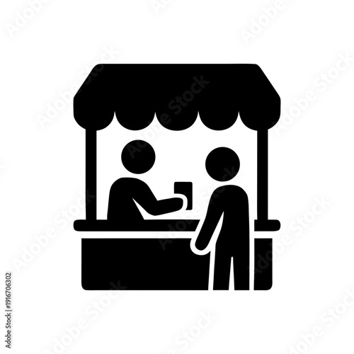 Ticket Booth Information Counter Icon