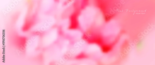 Spring or summer vector blurred gradient background. Soft and pastel floral template with blur effect. Pink and rose color.