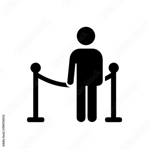 Waiting In Queue Line Icon