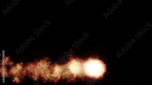 fiery explosion with alpha