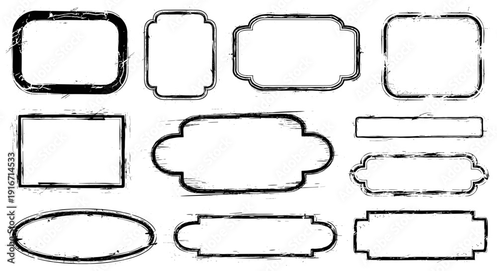 Obraz premium Collection of various handdrawn speech and thought bubbles for comics