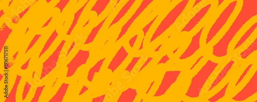 Neon orange and yellow paint scribble texture with gritty grain. Energetic retro backdrop for posters, album covers, flyers, banners, packaging