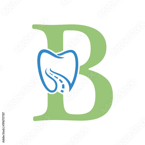  Dental Logo Combine With Letter B Vector Template