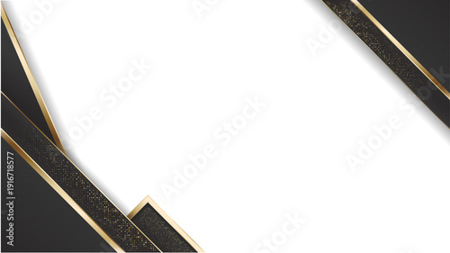 Elegant Dark Gold Diagonal Glitter Corner Background Layout