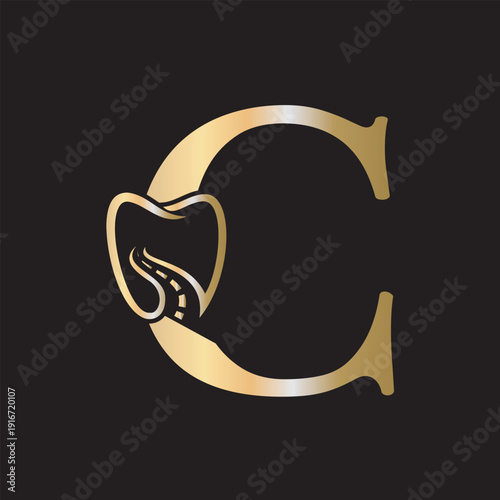  Dental Logo Combine With Letter C Vector Template