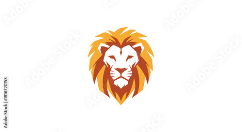 Lion Head Logo Illustration Design Element.