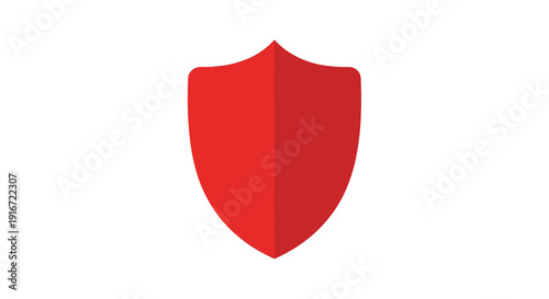 Red Shield Icon Protection Security Symbol.