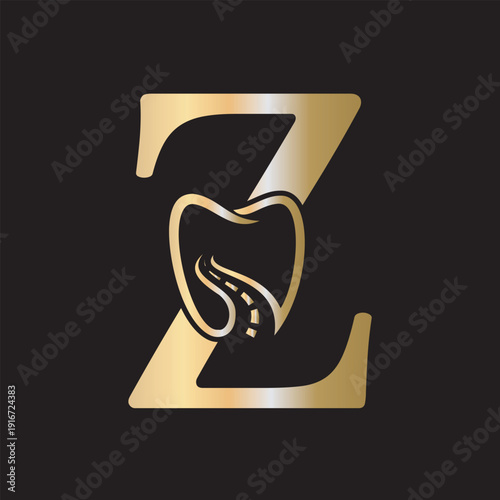  Dental Logo Combine With Letter Z Vector Template