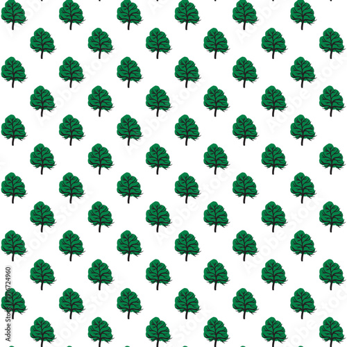 mixed seamless pattern, tree leaf animals etc