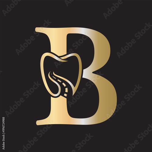  Dental Logo Combine With Letter B Vector Template