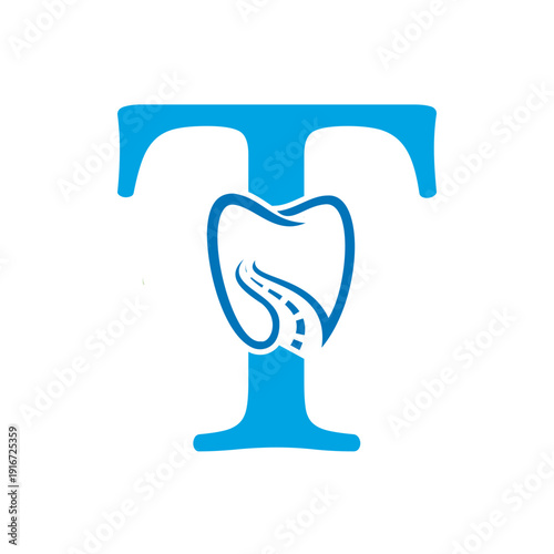  Dental Logo Combine With Letter T Vector Template