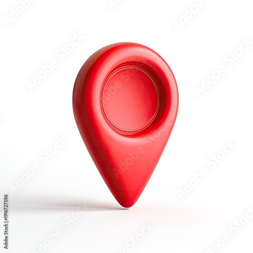 Free Download A glossy, red, three-dimensional location pin against a clean, white background - GFXLoad