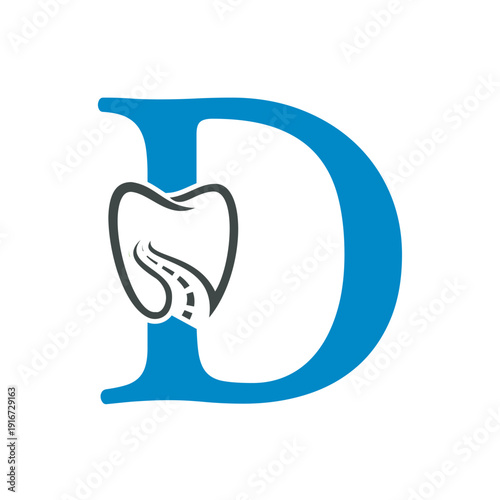  Dental Logo Combine With Letter D Vector Template
