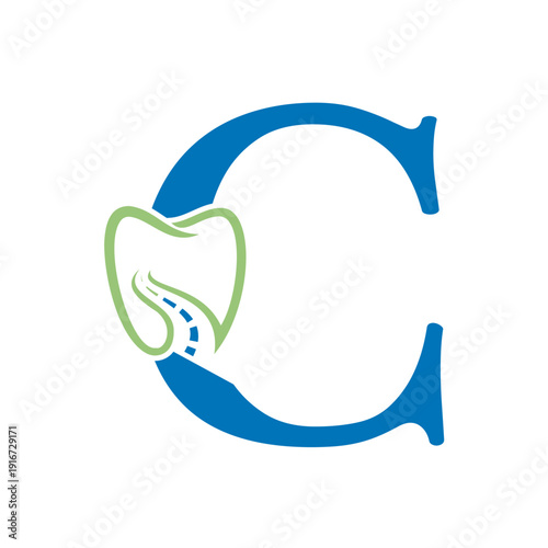  Dental Logo Combine With Letter C Vector Template