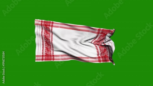 assamese gamocha, gamocha, pride of assam, assamese towel, hand weaved towel, white gamocha with red design