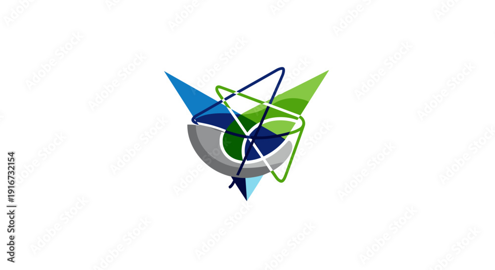 Obraz premium Colorful 3D Star Logo Design Element.