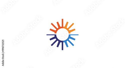 Colorful Sunburst Logo Design Element.