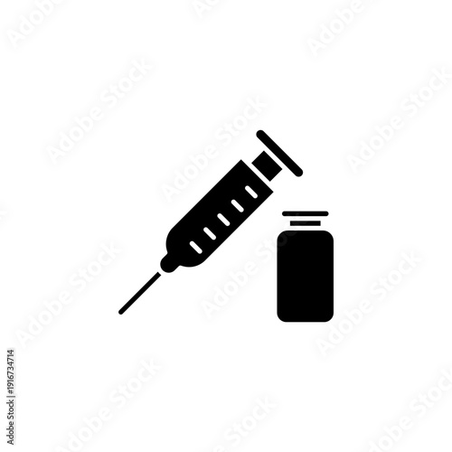 vaccination vector icon. flat sign for mobile concept and web design. Symbol, logo illustration. Vector graphics