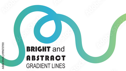 Template with colorful gradient squiggles shapes. 