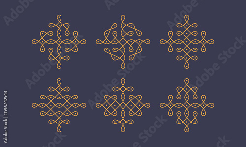 Foto Kolam dot elements from Tamil Nadu