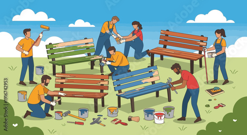 Community Park Bench Restoration Project