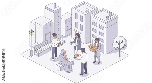 Community Gathering in Urban Park