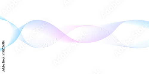 White wave curve lines banner background design. Abstract soft wave lines dynamic flowing purple and blue isolated background. Vector Illustration of the pink pattern of lines. stripes on white.