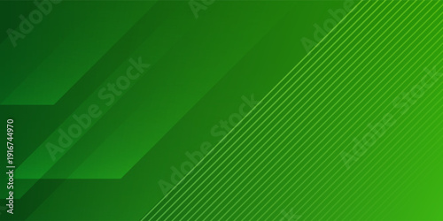 Abstract Green Geometric Background with Diagonal Speed Lines